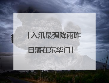 入汛最强降雨昨日落在东华门