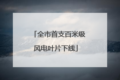 全市首支百米级风电叶片下线
