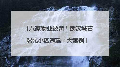 八家物业被罚！武汉城管曝光小区违建十大案例
