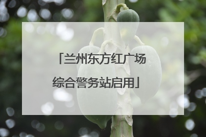 兰州东方红广场综合警务站启用