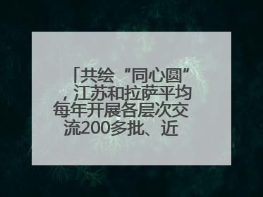 共绘“同心圆”，江苏和拉萨平均每年开展各层次交流200多批、近2000人次