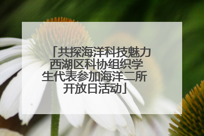 共探海洋科技魅力 西湖区科协组织学生代表参加海洋二所开放日活动