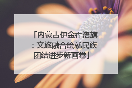 内蒙古伊金霍洛旗：文旅融合绘就民族团结进步新画卷