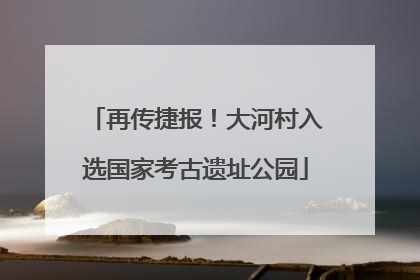 再传捷报！大河村入选国家考古遗址公园