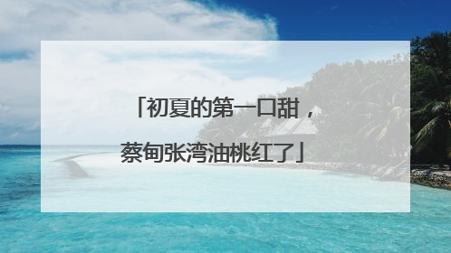 初夏的第一口甜，蔡甸张湾油桃红了