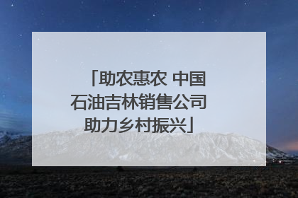 助农惠农 中国石油吉林销售公司助力乡村振兴