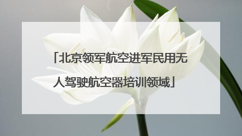北京领军航空进军民用无人驾驶航空器培训领域