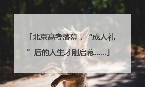 北京高考落幕，“成人礼”后的人生才刚启幕……