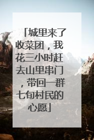 城里来了收菜团，我花三小时赶去山里串门，带回一群七旬村民的心愿