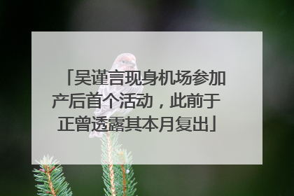 吴谨言现身机场参加产后首个活动，此前于正曾透露其本月复出