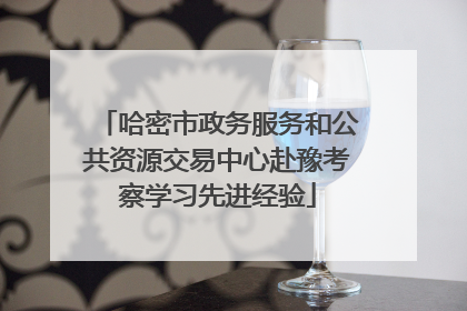 哈密市政务服务和公共资源交易中心赴豫考察学习先进经验