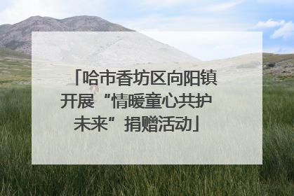 哈市香坊区向阳镇开展“情暖童心共护未来”捐赠活动