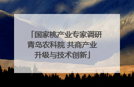 国家桃产业专家调研青岛农科院 共商产业升级与技术创新