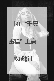 在“千层蛋糕”上高效成桩