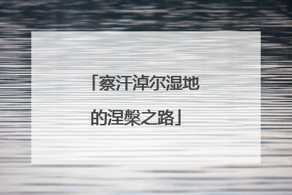 察汗淖尔湿地的涅槃之路