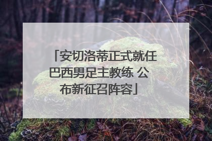 安切洛蒂正式就任巴西男足主教练 公布新征召阵容
