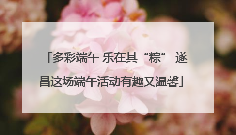 多彩端午 乐在其“粽” 遂昌这场端午活动有趣又温馨
