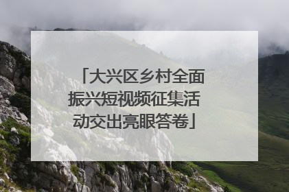 大兴区乡村全面振兴短视频征集活动交出亮眼答卷