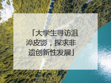 大学生寻访沮漳皮影，探求非遗创新性发展
