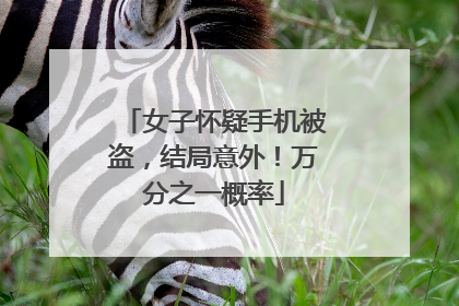 女子怀疑手机被盗，结局意外！万分之一概率