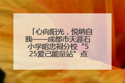 心向阳光，悦纳自我——成都市天涯石小学昭忠祠分校“525爱己能量站”点亮孩子心灵之旅