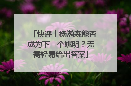 快评丨杨瀚森能否成为下一个姚明？无需轻易给出答案