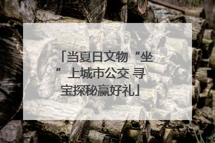 当夏日文物“坐”上城市公交 寻宝探秘赢好礼