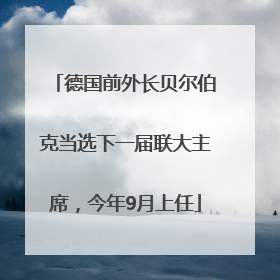 德国前外长贝尔伯克当选下一届联大主席，今年9月上任
