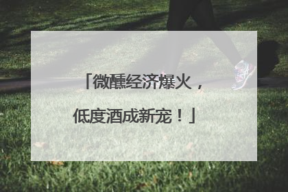 微醺经济爆火，低度酒成新宠！