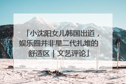 小沈阳女儿韩国出道，娱乐圈并非星二代扎堆的舒适区｜文艺评论