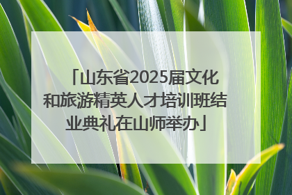 山东省2025届文化和旅游精英人才培训班结业典礼在山师举办