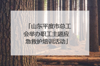 山东平度市总工会举办职工主题应急救护培训活动