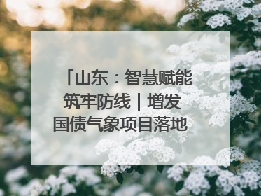 山东：智慧赋能 筑牢防线｜增发国债气象项目落地见效系列报道