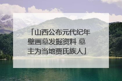 山西公布元代纪年壁画墓发掘资料 墓主为当地贾氏族人