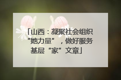 山西：凝聚社会组织“她力量”，做好服务基层“家”文章
