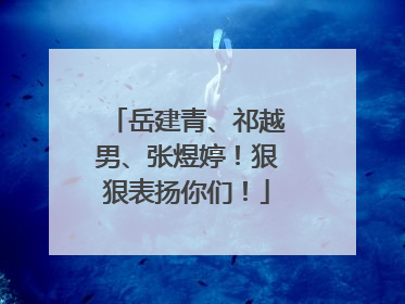 岳建青、祁越男、张煜婷！狠狠表扬你们！