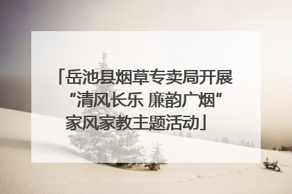 岳池县烟草专卖局开展“清风长乐 廉韵广烟”家风家教主题活动