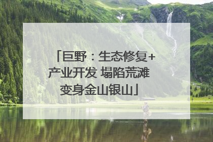 巨野：生态修复+产业开发 塌陷荒滩变身金山银山