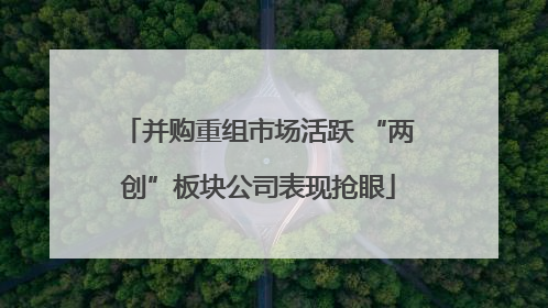 并购重组市场活跃 “两创”板块公司表现抢眼
