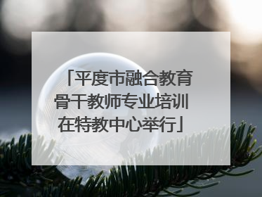 平度市融合教育骨干教师专业培训在特教中心举行