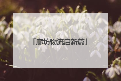 廊坊物流启新篇
