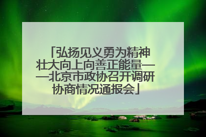 弘扬见义勇为精神 壮大向上向善正能量——北京市政协召开调研协商情况通报会