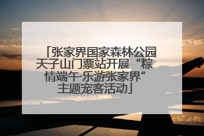 张家界国家森林公园天子山门票站开展“粽情端午·乐游张家界”主题宠客活动