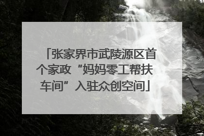 张家界市武陵源区首个家政“妈妈零工帮扶车间”入驻众创空间