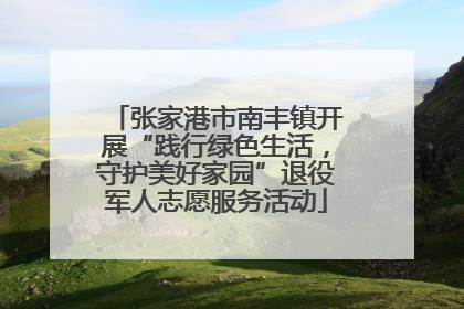 张家港市南丰镇开展“践行绿色生活，守护美好家园”退役军人志愿服务活动
