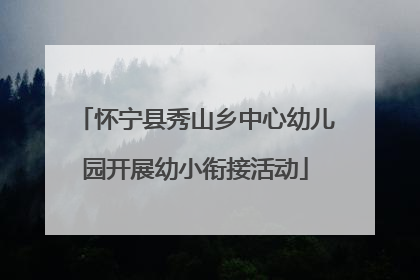 怀宁县秀山乡中心幼儿园开展幼小衔接活动