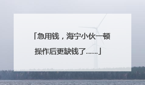 急用钱，海宁小伙一顿操作后更缺钱了……