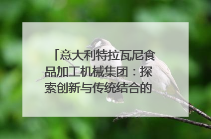 意大利特拉瓦尼食品加工机械集团：探索创新与传统结合的可能性｜西望四川