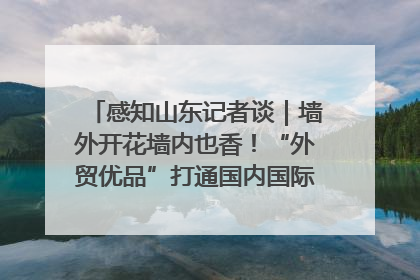 感知山东记者谈｜墙外开花墙内也香！“外贸优品”打通国内国际市场“旋转门”