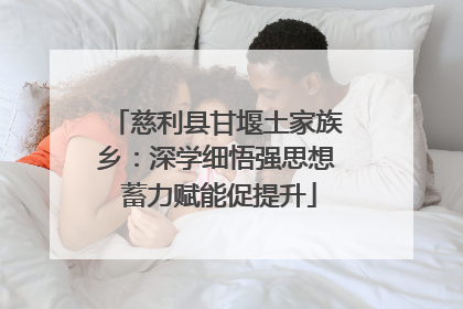 慈利县甘堰土家族乡：深学细悟强思想 蓄力赋能促提升